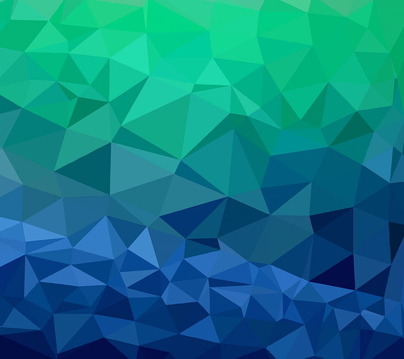 Blue-green-1, blue, green, triangulat, HD wallpaper | Peakpx