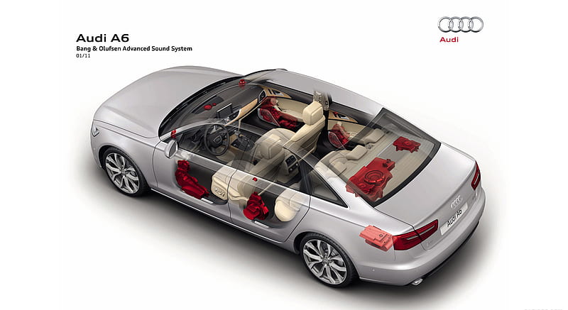 2012 Audi A6 - Bang & Olufsen Advanced Sound System , car, HD wallpaper