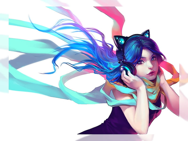9. "Blue Haired Cyborg Girl" by Yuumei - wide 6