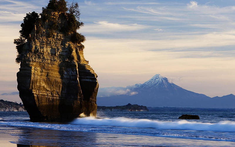 seaside rock-Natural scenery, HD wallpaper