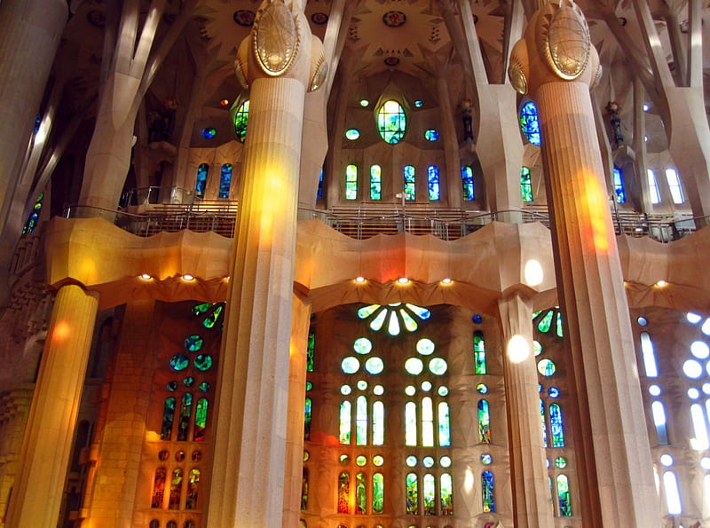 Sagrada Familia, religious, architecture, graphy, monument, HD wallpaper