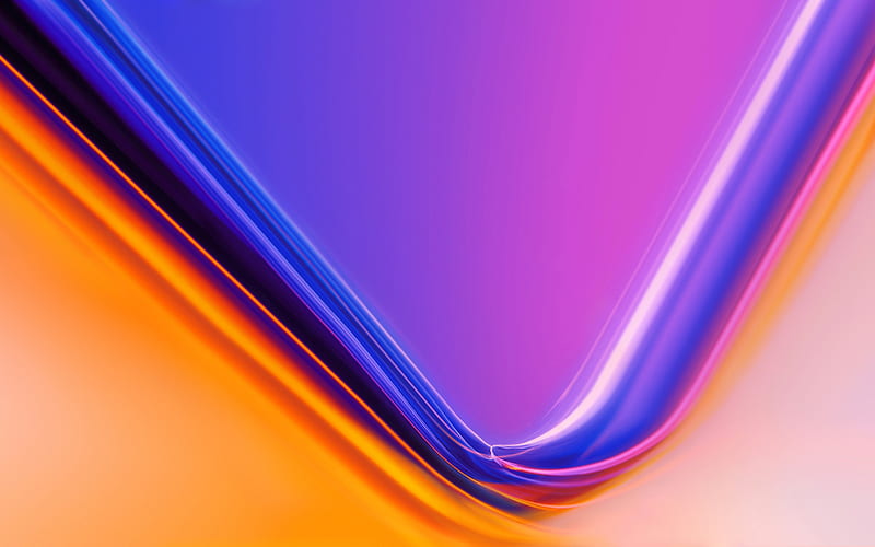 purple-orange waves background, bright background, abstraction, waves background, HD wallpaper