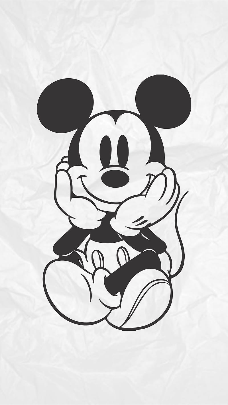 Mickey Mouse, black and white, cute mouse, light, mouse, HD phone wallpaper  | Peakpx