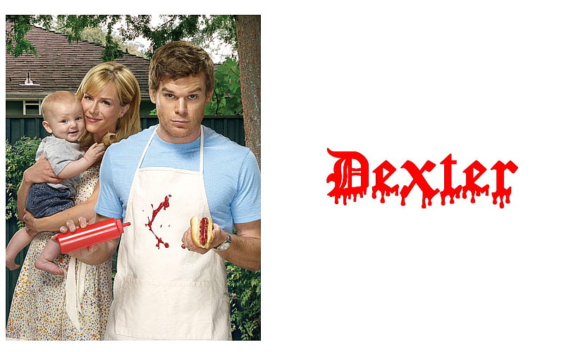 Dexter, ketchup, baby boy, hotdog, son, rita, HD wallpaper