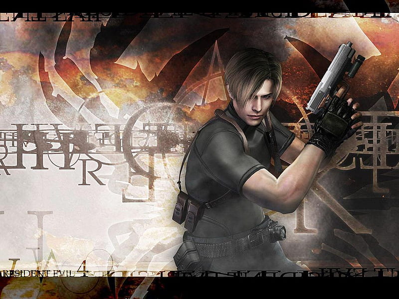 Leon Scott Kennedy, action, hair style, video game, resident evil, capcom, adventure, biohazard, resident evil 4, gun, jacket, hero, leon, leon kennedy, style, HD wallpaper