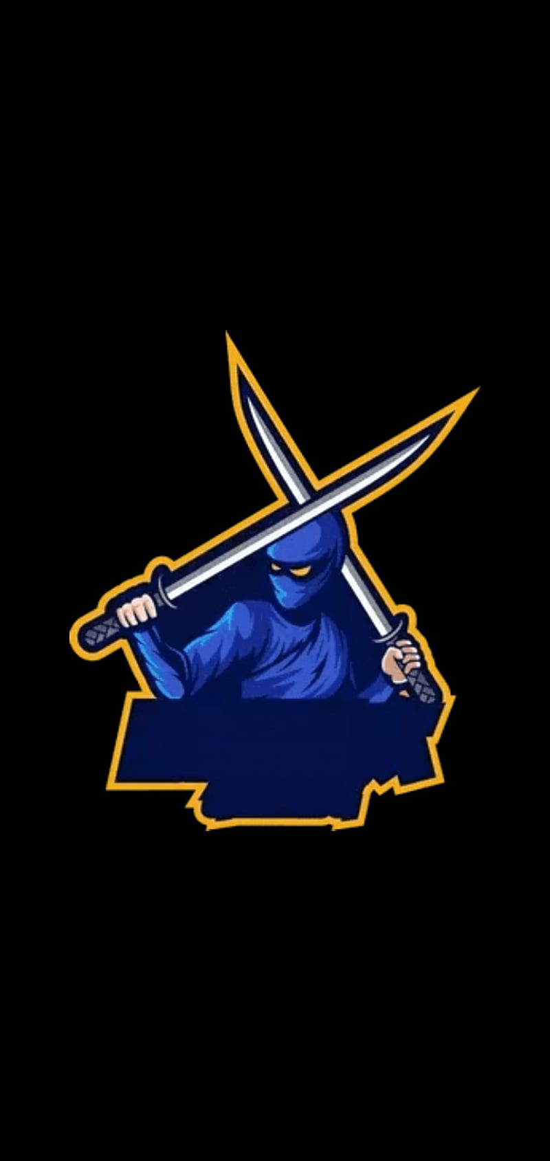 Blue Ninja Gaming With Joystick Logo Icon PNG Transparent