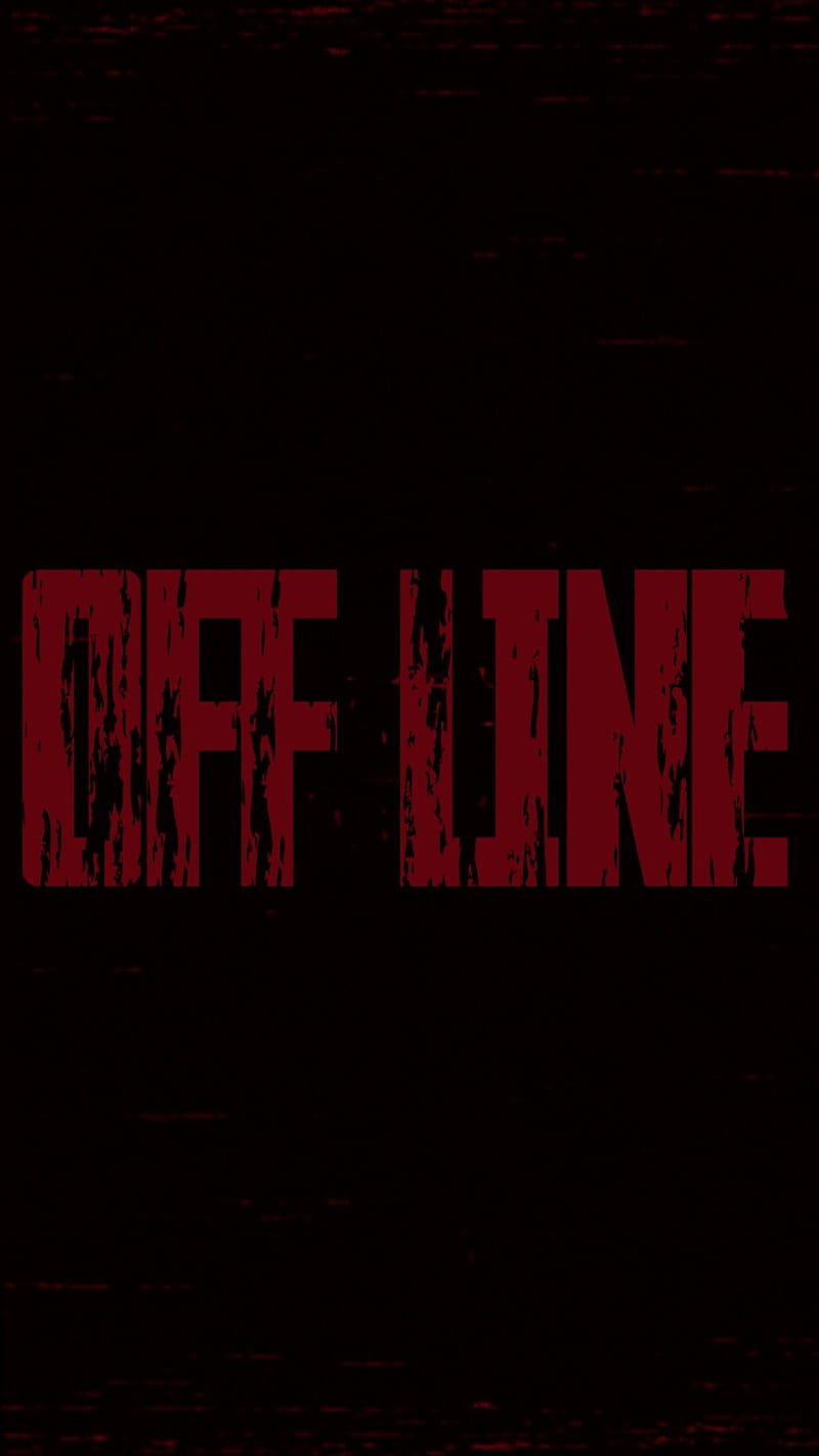 Offline, bloody, colour, line, mobile, off, off line, red, simple, style, HD phone wallpaper