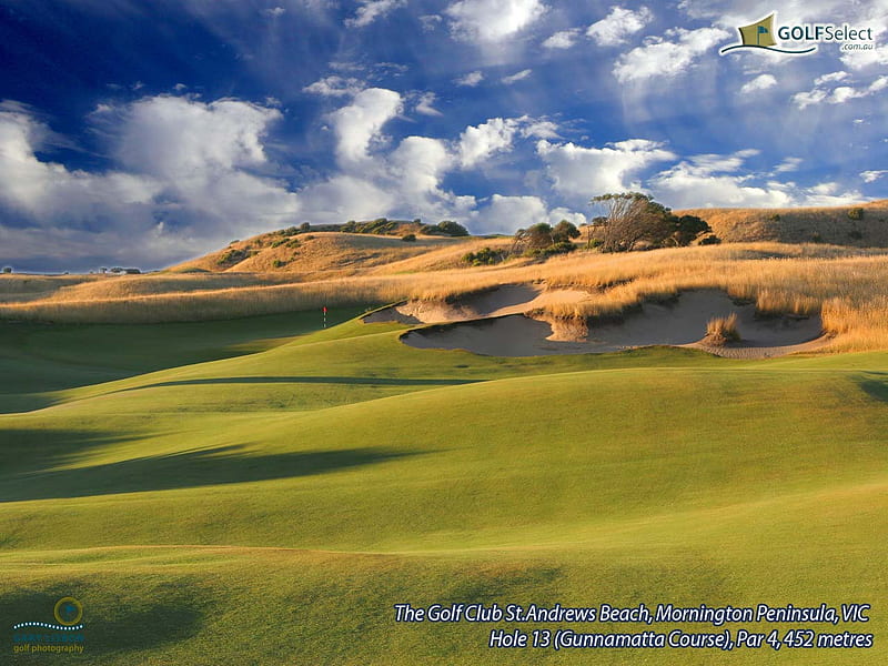 The Golf Club at St. Andrews Beach, golf course, golf, awesome, bonito, links, HD wallpaper