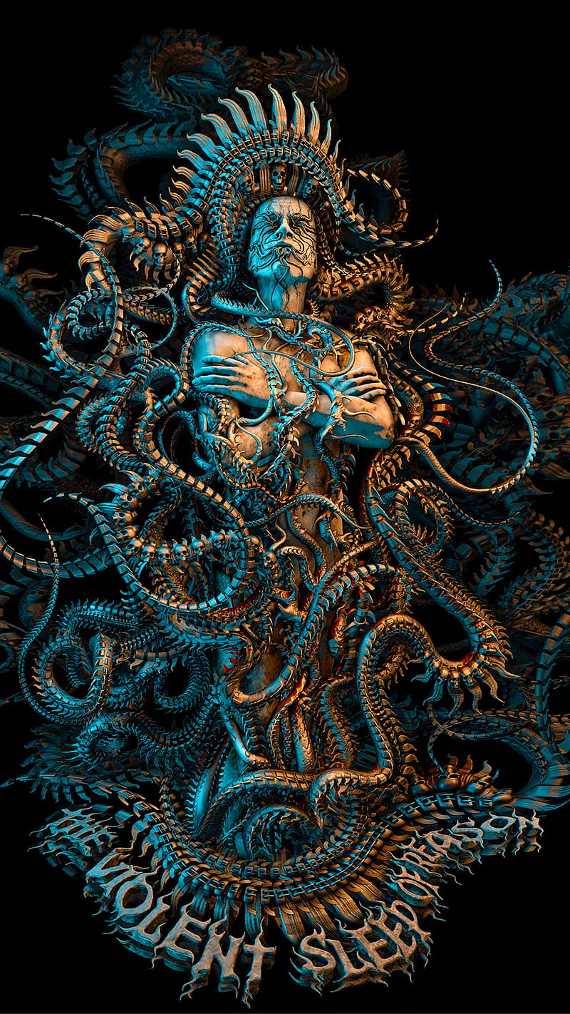 Meshuggah, rock, skull, alian, dark, dragons, super, HD phone wallpaper