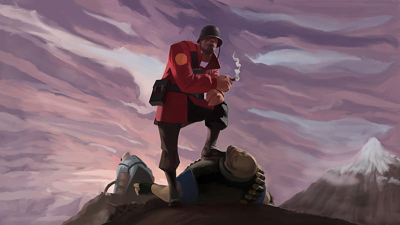 Team Fortress 2 Soldier, team fortress 2, Red, steam, valve, fortress, heavy, medic, pc, team, blue, HD wallpaper