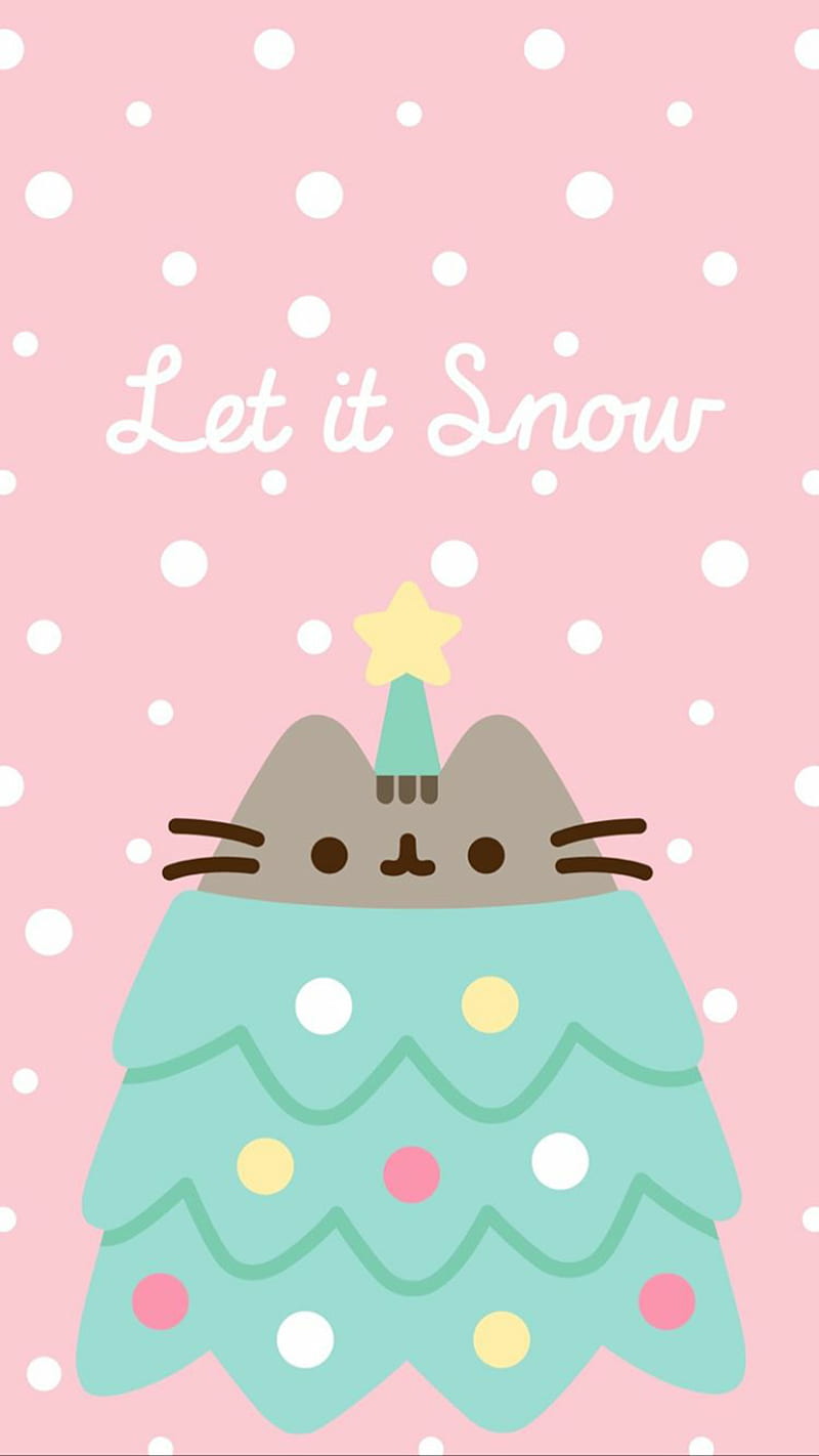 PusheenChristmas cat christmas christmas tree cute pusheen snow  winter HD phone wallpaper  Peakpx