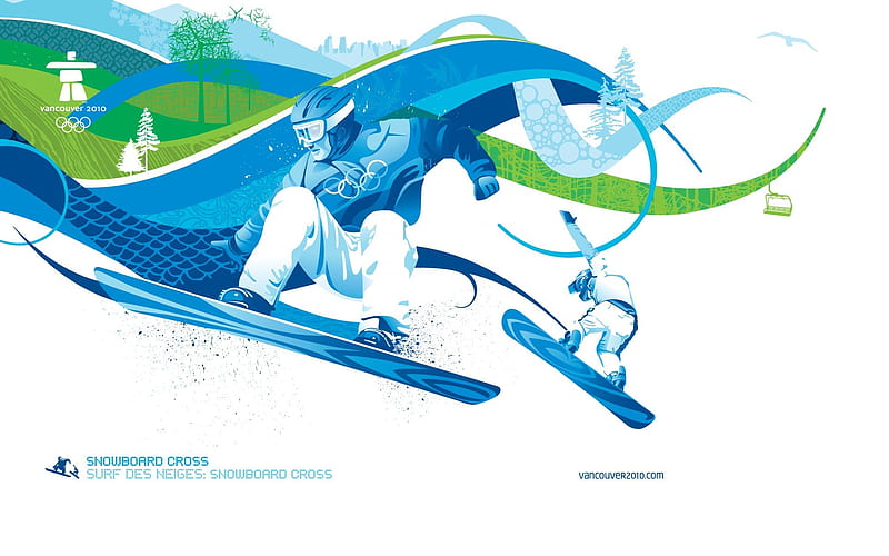 Snowboard cross-2010 Winter Paralympic Sport Events, HD wallpaper