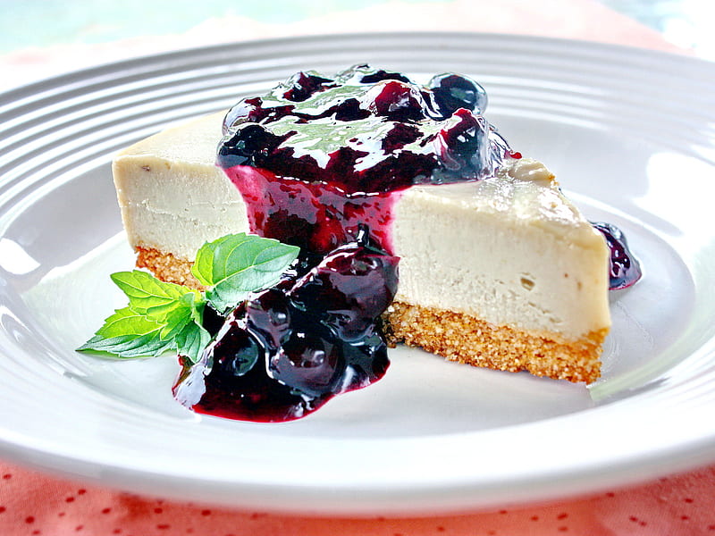 Cheese cake with cranberry jam, cake, cranberry, jam, cheese, tasty, HD wallpaper
