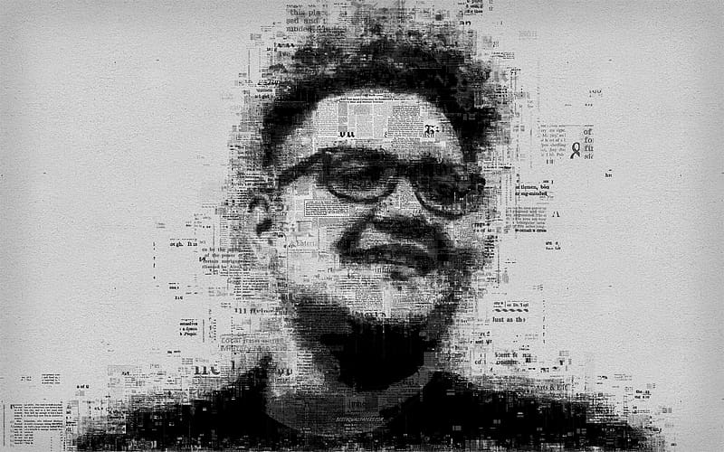 Slushii American DJ Creative Art Portrait Newspaper Art, slushii, celebrities, people, chanteur, portrait, dj, singer, american, newspaper art, music, creative art, HD wallpaper