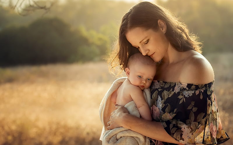Mothers Day  Mother and a Child 4K wallpaper download