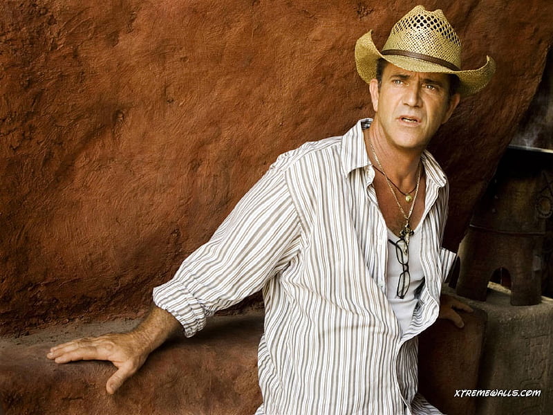 Mel Gibson, pretty blue eyes, male, director, actor, hat, HD wallpaper