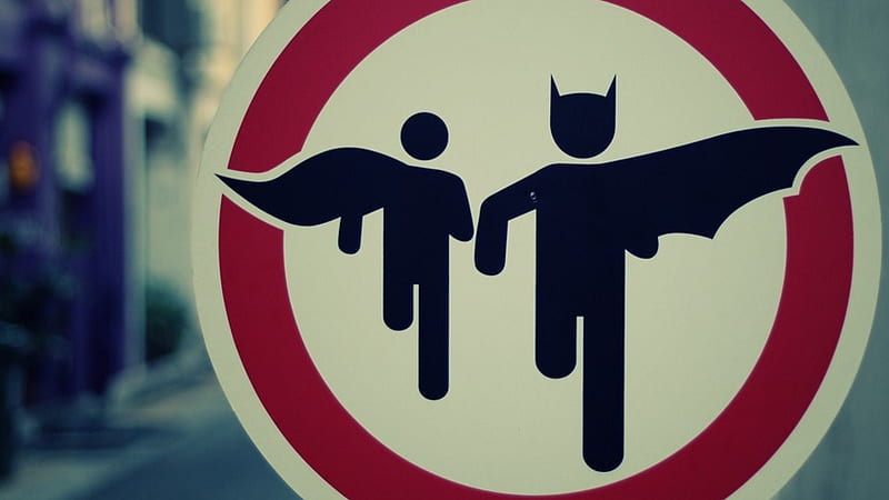 batman robin, logos, movies, streets, signs, HD wallpaper