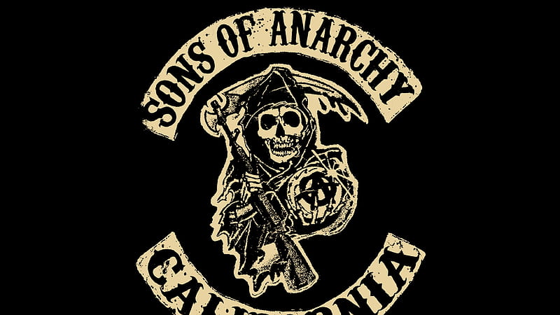 Sons Of Anarchy, sons-of-anarchy, tv-shows, skull, logo, HD wallpaper