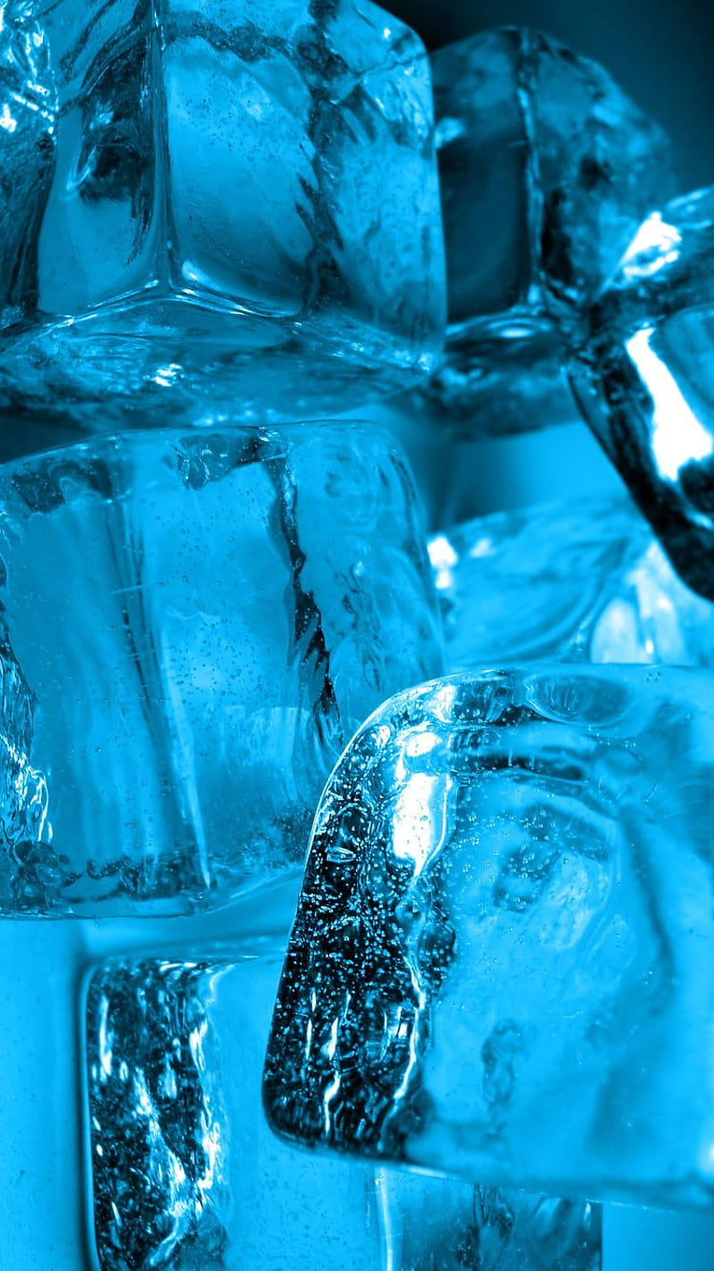 Cool Blue Ice Cube, cold, HD phone wallpaper