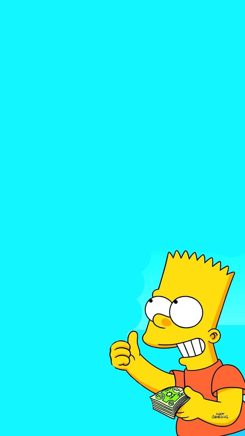 Simpson, gang, happy, peanuts, popcorn, quotes, sayings, supreme, tom, HD phone wallpaper