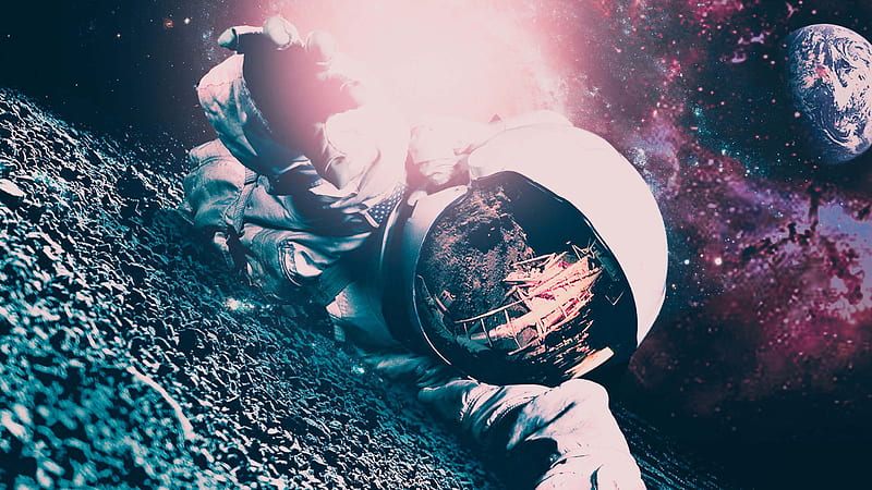 Lost Astronaut, astronaut, artist, artwork, digital-art, HD wallpaper