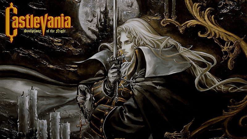 Castlevania: Symphony of the Night art, art, alucard, castlevania, playstation, dracula, konami, sony, symphony of the night, HD wallpaper