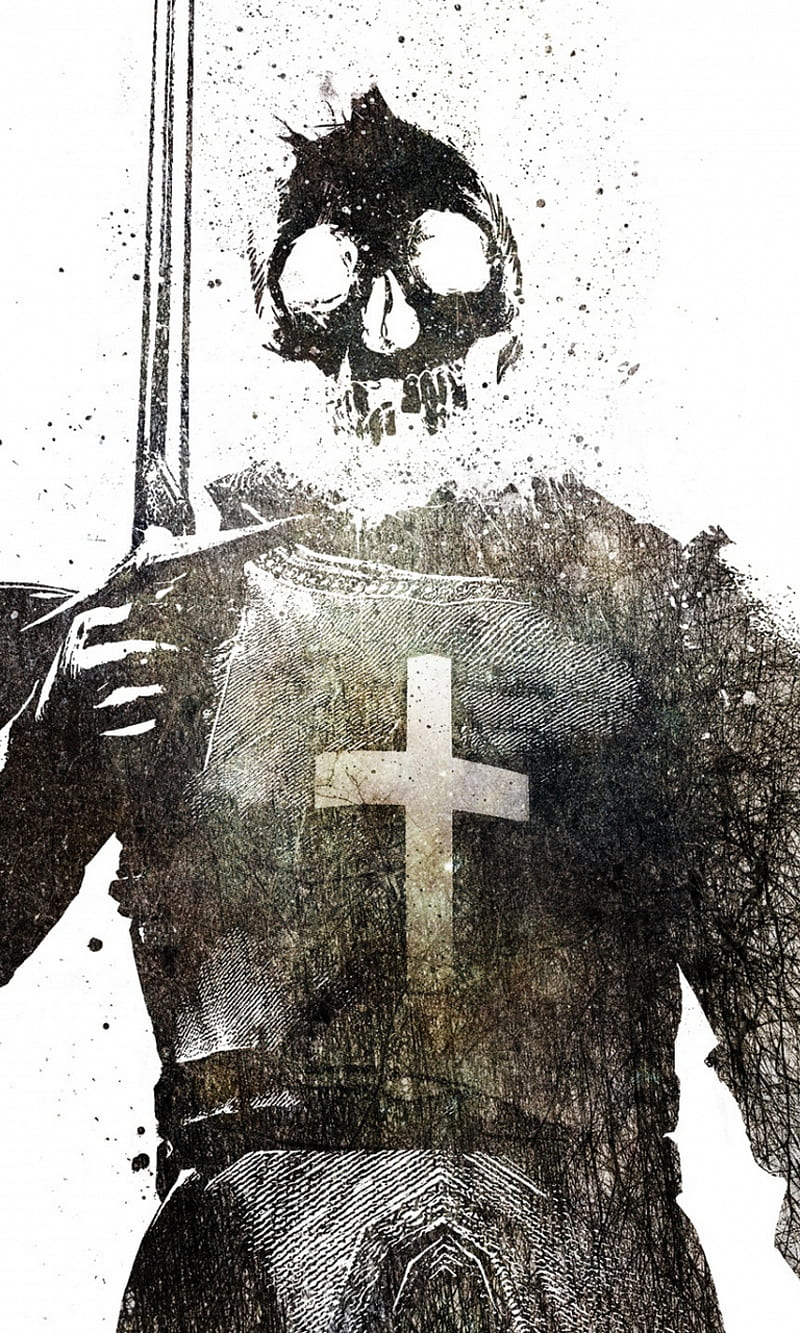 Death Knight, art, death, fantasy, knight, HD phone wallpaper