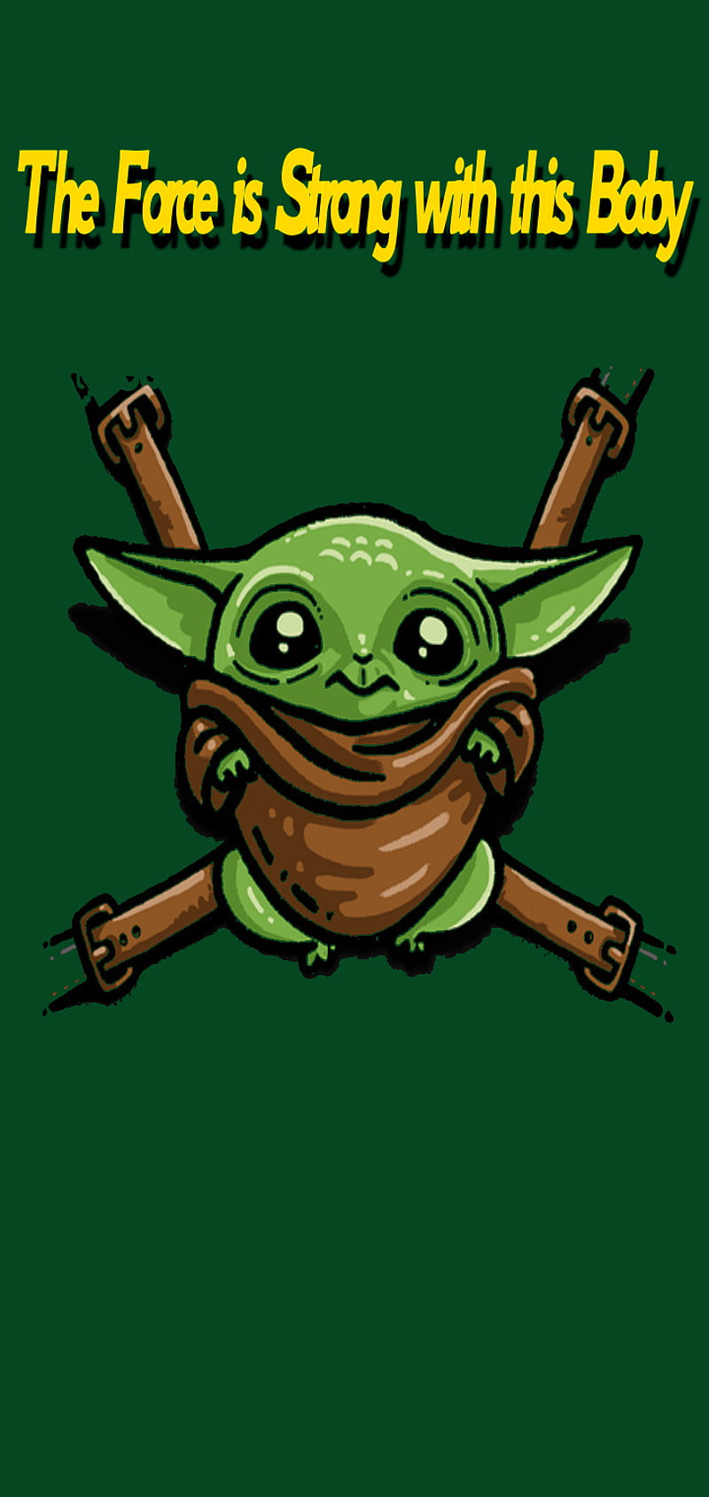 TheForceIsStrongWith, baby, ears, green, star wars yoda, the force, HD phone wallpaper