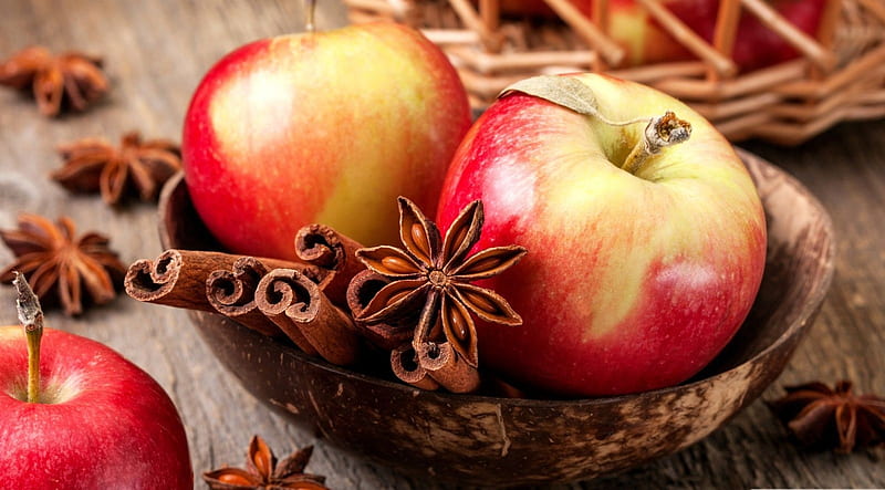 Autumn scents, food, fruits, abstract, fall, apple, autumn, cinnamon, softness, still life, graphy, HD wallpaper