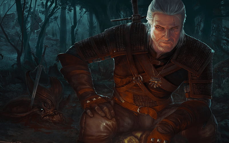 The Witcher 3 Wild Hunt, characters, art, Geralt, Witcher, HD wallpaper