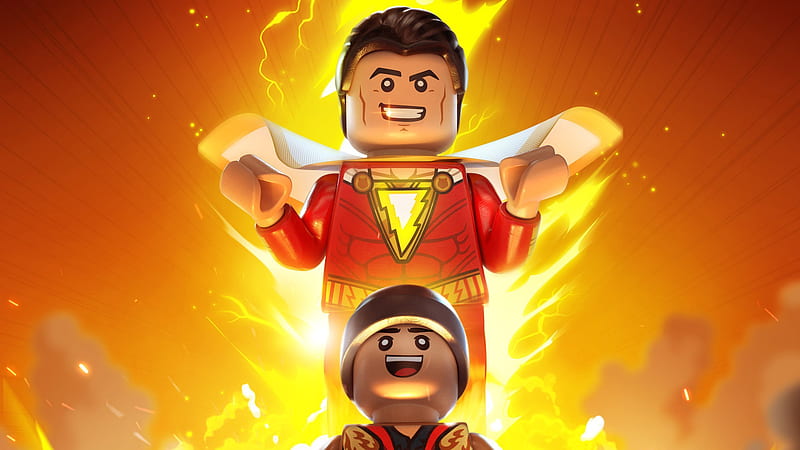 Lego Shazam, shazam, superheroes, artwork, lego, HD wallpaper