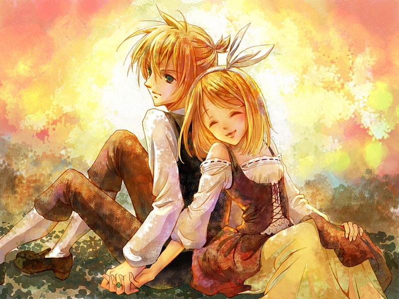 Len And Rin Len Evil Kawai Innocent Anime Hand Kagamine Twins Vocaloid Hd Wallpaper Peakpx