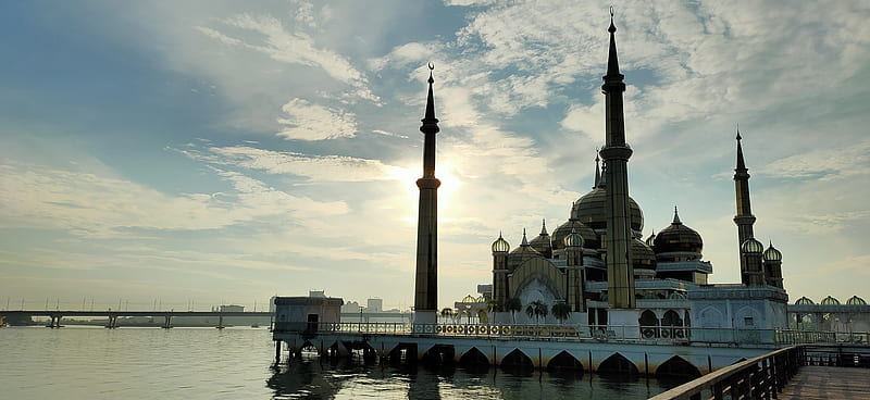 Masjid Kristal, mosque, HD wallpaper