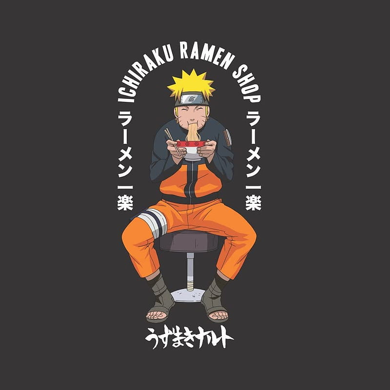 Naruto Shippuden Anime Cartoon Ichiraku Ramen Men's Black Shirt - S : Clothing, Shoes & Jewelry, HD phone wallpaper