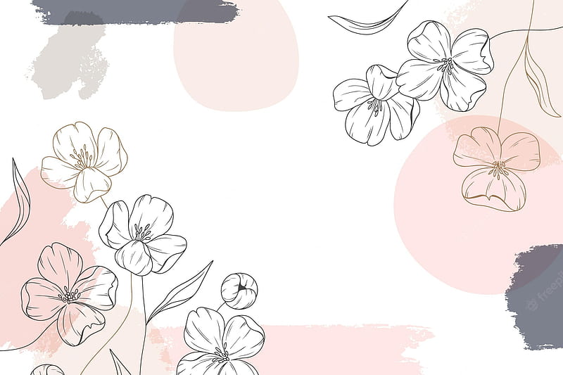 Premium Vector. Engraving hand drawn floral background, HD wallpaper