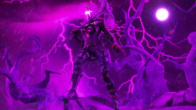 Dark Red Knight Fortnite Skin (Outfit), Purple Knight, HD wallpaper