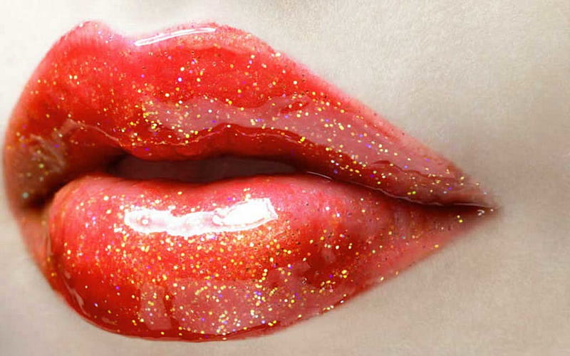 Glossy, mouth, girl, glitter, lips, make-up, woman, HD wallpaper | Peakpx