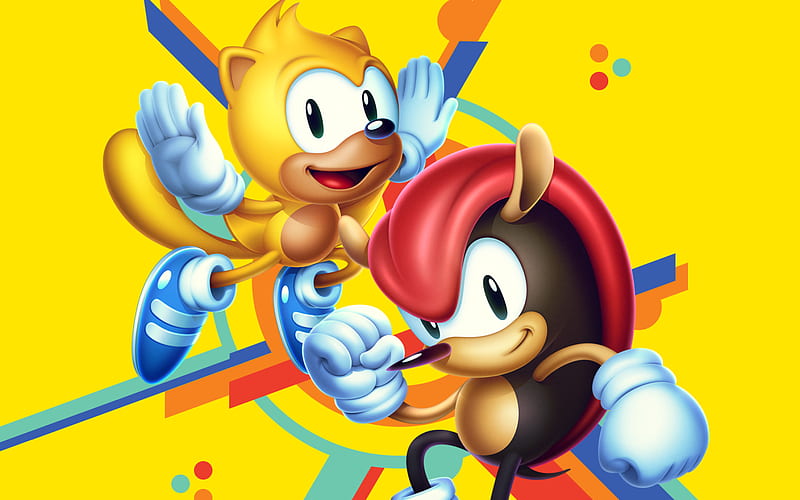 Sonic Mania, 2018 games, Mighty the Armadillo, Ray the Flying Squirrel, Sonic Mania Plus, HD wallpaper