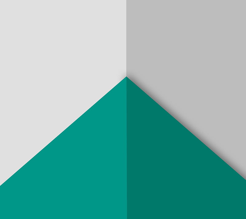 Chrooma Teal Light, abstract, flat, material, shapes, HD wallpaper