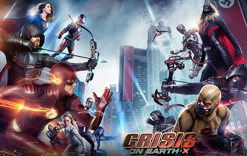 Crisis On Earth X Arrowverse Crossover 2017, arrow, flash, supergirl, sara-lance, atom, flash, tv-shows, HD wallpaper
