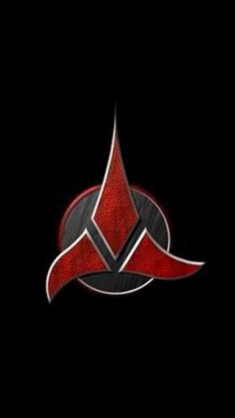 Klingon Symbol, star, trek, HD phone wallpaper