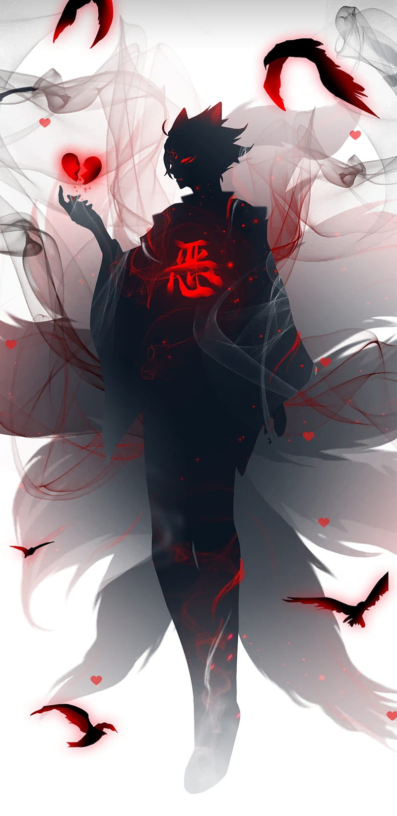 Anime Boy, demon, red, HD phone wallpaper | Peakpx