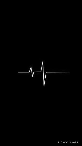 Heart beat, black, white, HD phone wallpaper | Peakpx