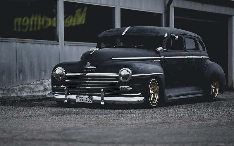 Plymouth Special Deluxe, tuning, 1947 cars, stance, retro cars, Plymouth, HD wallpaper