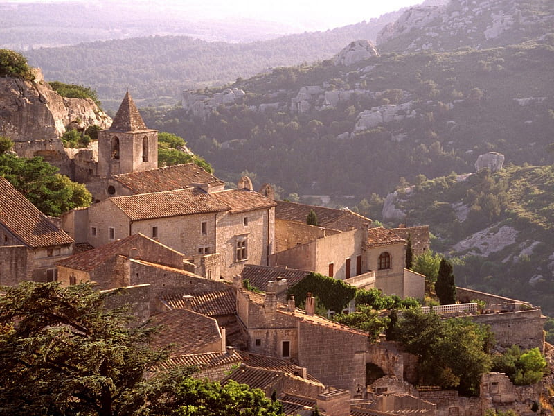 village of les baux , les baux de provence, les baux-de-provence, france, les baux, village, HD wallpaper