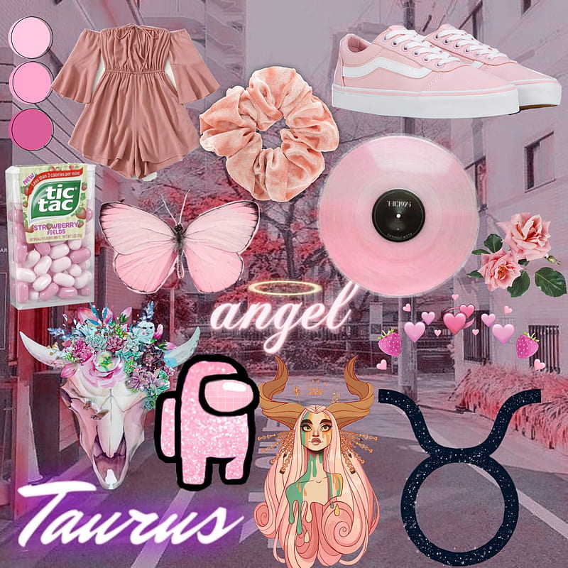Taurus lightpink, pink, taurus, zodiac, HD phone wallpaper