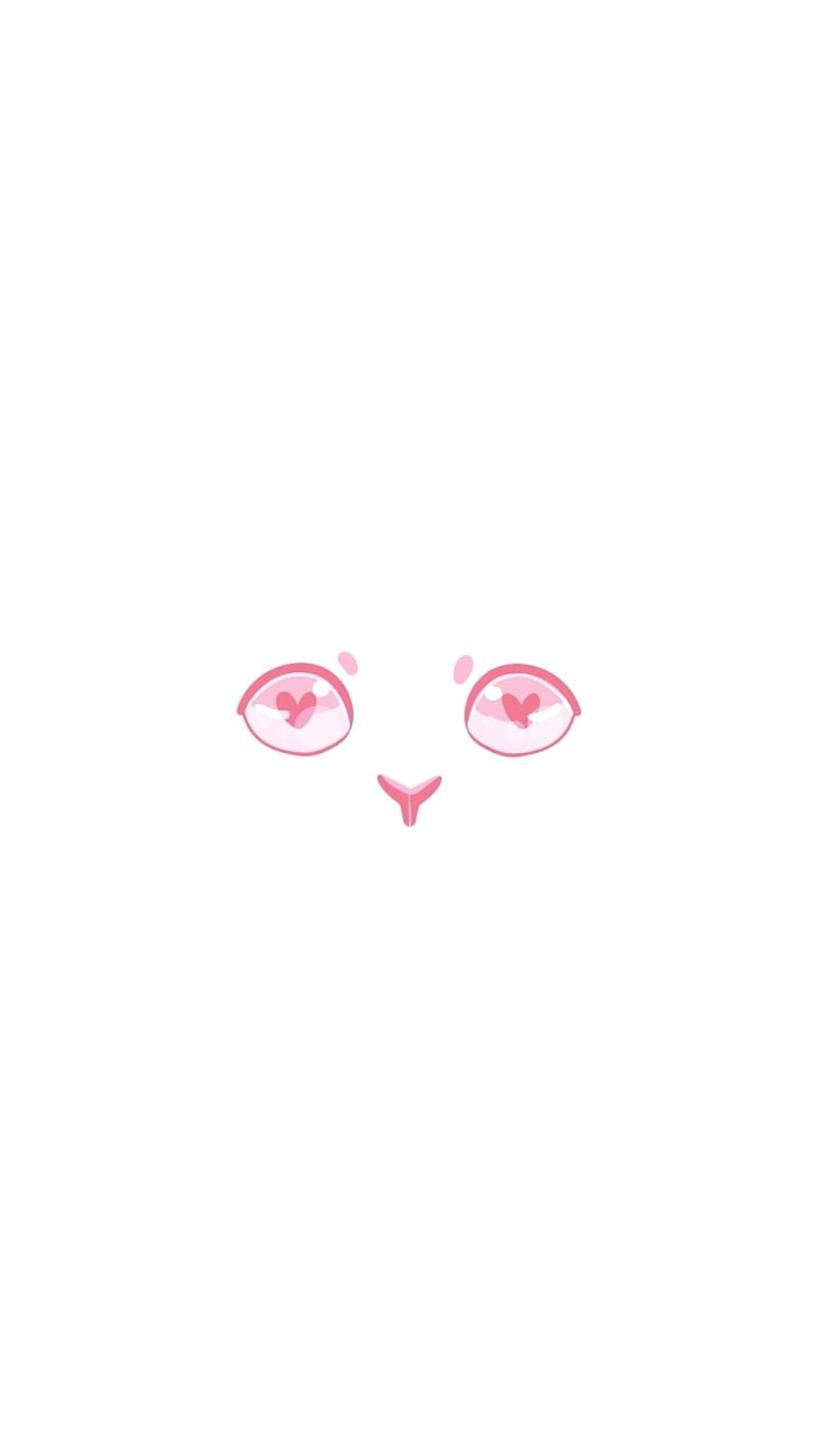 Cat Eyes, cute, heart eyes, pink, HD mobile wallpaper | Peakpx