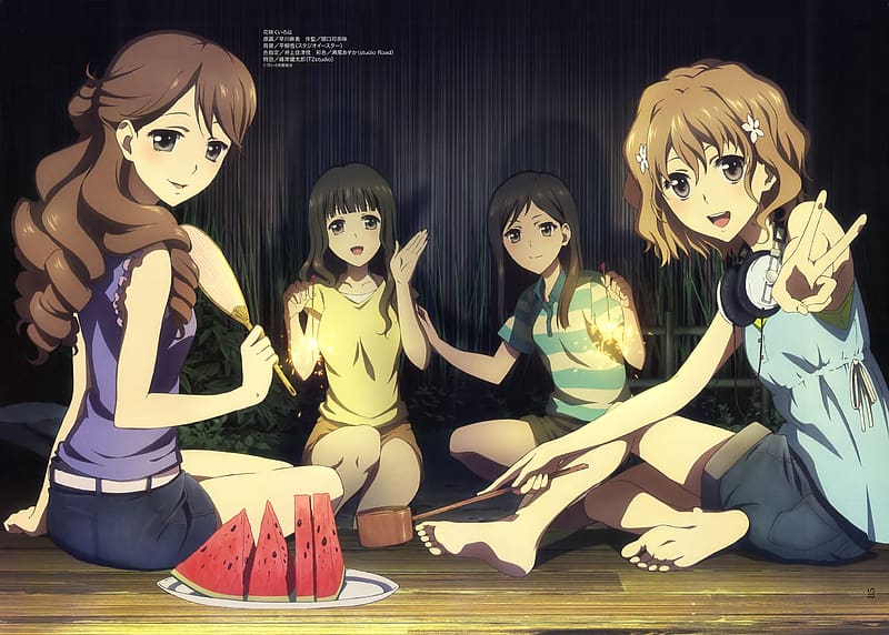 Anime, Minko Tsurugi, Nako Oshimizu, Ohana Matsumae, Hanasaku Iroha, Yuina Wakura, HD wallpaper