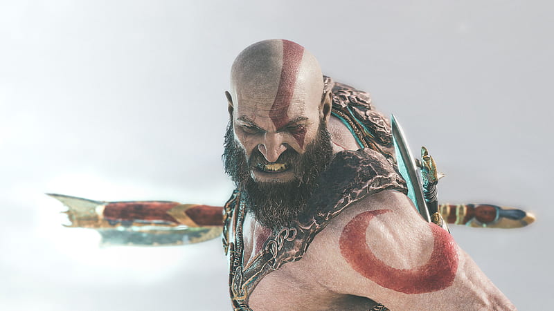 Kratos God Of War 2018, kratos, god-of-war-4, god-of-war, games, ps-games, flickr, HD wallpaper
