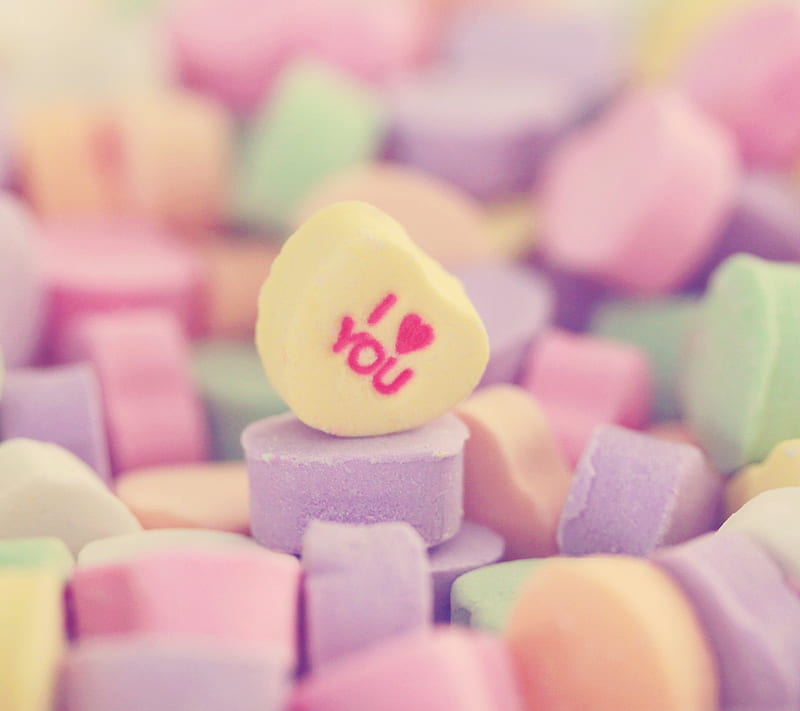 I Heart You, candy, love, romance, sweet, valentine, HD wallpaper